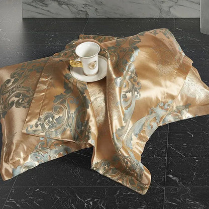 Luxury Satin Duvet Cover Set - RoyalDream-King: 86.61 × 94.49 in-10-Nora Luxe
