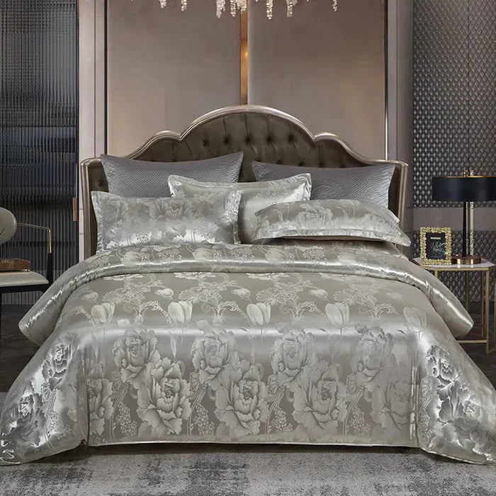 Luxury Satin Duvet Cover Set - RoyalDream-King: 86.61 × 94.49 in-6-Nora Luxe