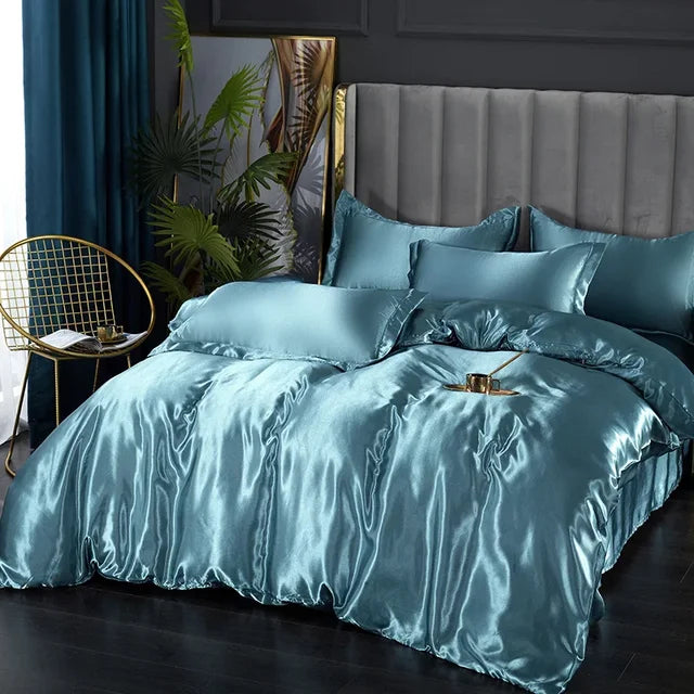 Soft Elegant Satin Bed Sheet Set - Pexav