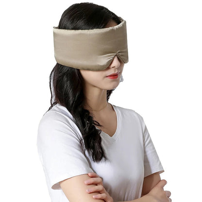 Luxury Silk Sleep Mask - SilkDream-Khaki-Nora Luxe