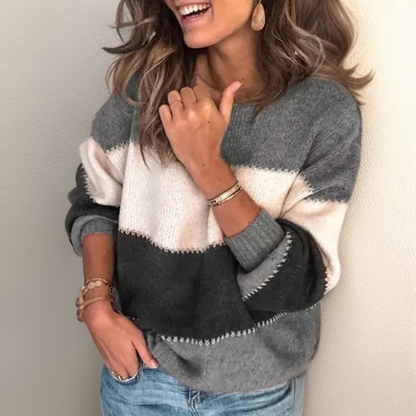 Soft Classic Stripe Knit Sweater - Pexav