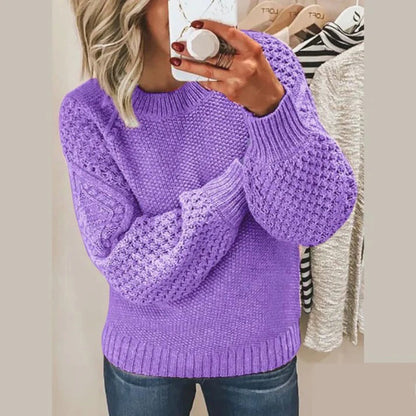 Luxury Stylish Ladies' Sweater - Aria-Purple-S-Nora Luxe