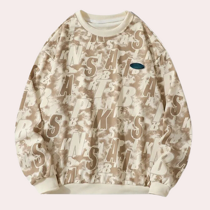 Luxury Sweatshirt for Men - Miles-Khaki-S-Nora Luxe