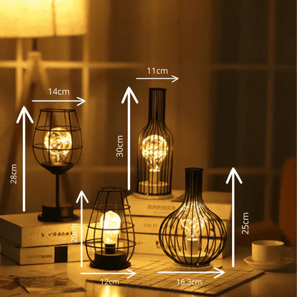 Luxury Table Lamp - LumiGris-Wine Glass-Nora Luxe
