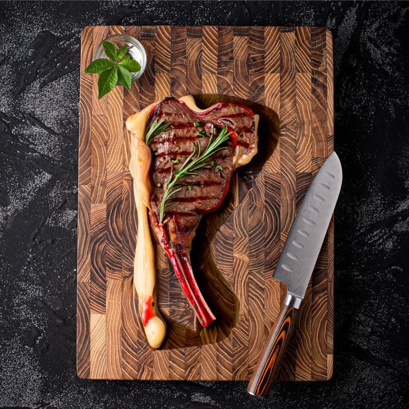 Luxury Thick Teak Cutting Board - ChefTeak-24.1 × 33.8 = 9.49 × 13.31 in-Nora Luxe