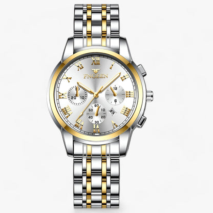 Luxury Titanium Ladies Watch - Clémence-Gold White-Nora Luxe