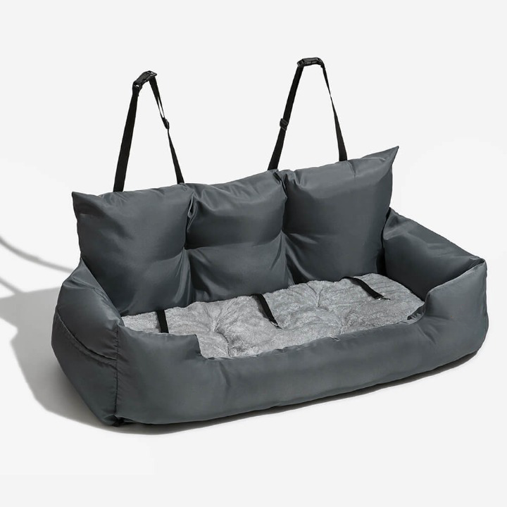 Luxury Travel Bed for Dogs - PawsRest-Anthracite-Standard-Nora Luxe