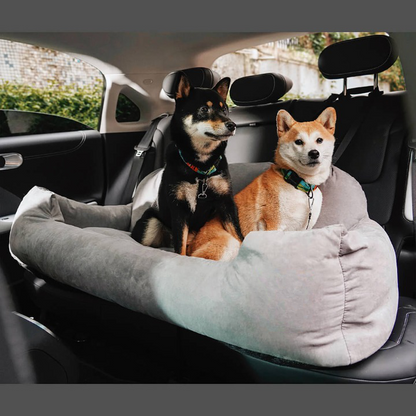 Luxury Travel Bed for Dogs - PawsRest-Gray-Standard-Nora Luxe