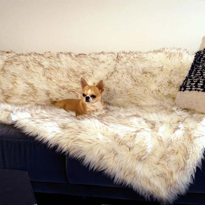 Luxury Waterproof Pet Blanket - CozyPaw™-White/brown-29.53″ × 39.37″-Nora Luxe