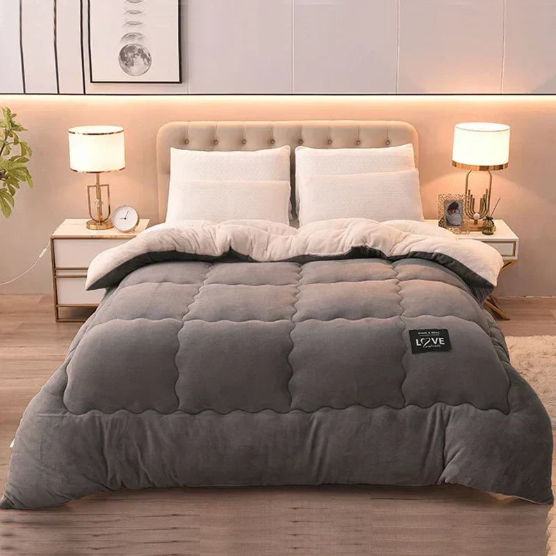 Warm Double Layer Fleece Winter Duvet - FrostGuard - Pexav