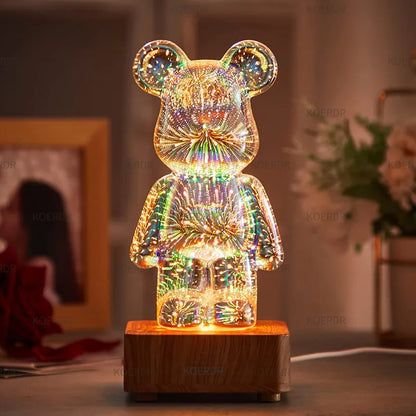 Colorful LED Fireworks Night Light Lamp - Pexav
