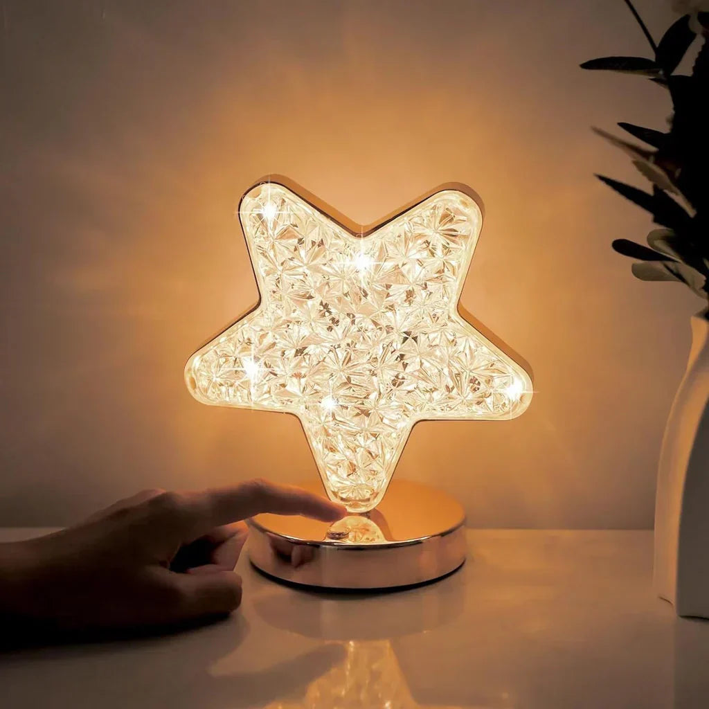 Magical Crystal Table Lamp with Dimming Function - Celestia-Star-Nora Luxe