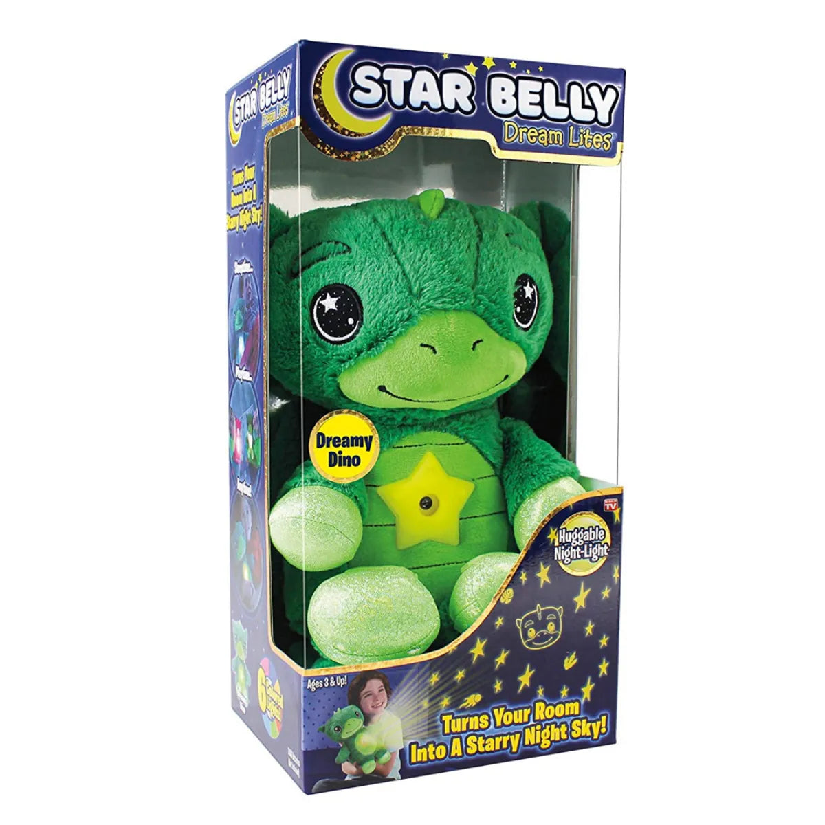 Magical Cuddle and Night Light - DreamLight-Green Dinosaur-Nora Luxe