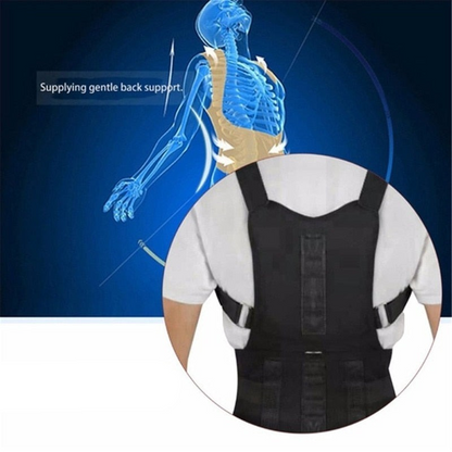 Magnetic Back Brace - PosturePro-Black-S (23.62–29.53 in)-Nora Luxe