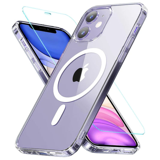Tough Clear Phone Case with Screen Protector - Pexav
