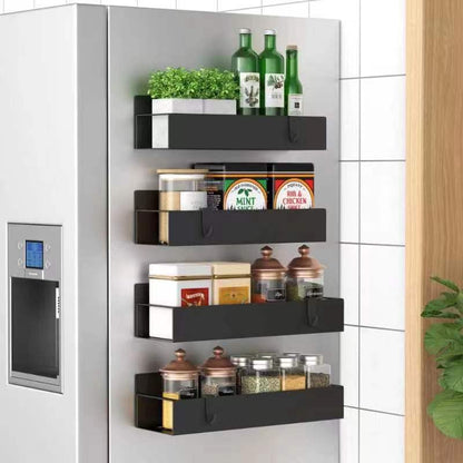 Magnetic Spice Rack Set of 4 – SpiceGrip-Black-Nora Luxe
