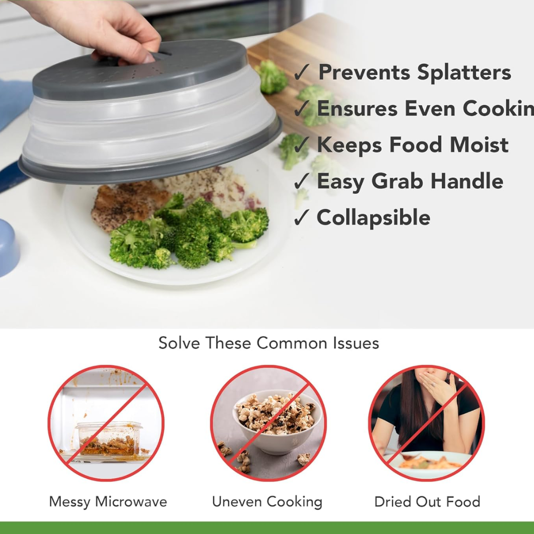 Magnetron Splatter Lid - Foldable Silicone Lid-Grey-Nora Luxe