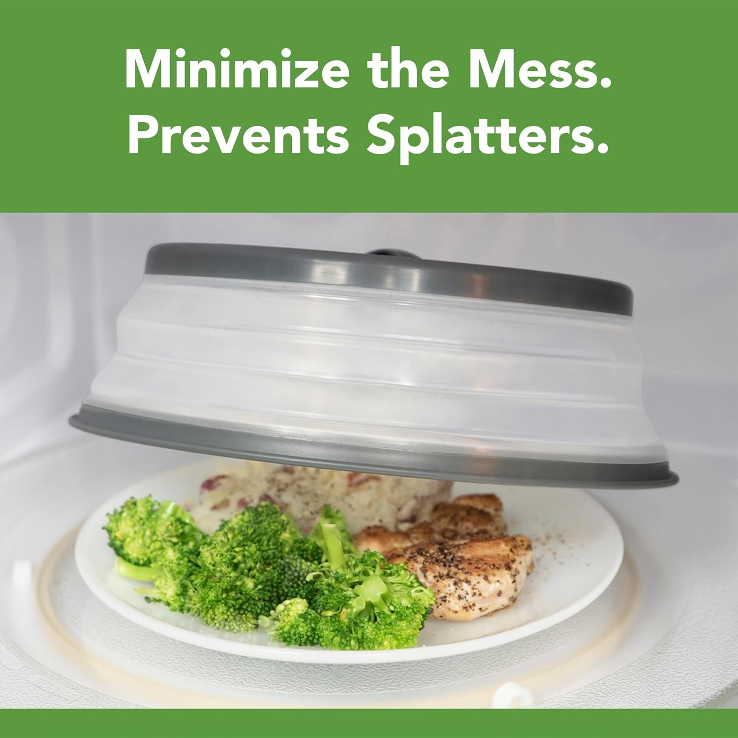 Magnetron Splatter Lid - Foldable Silicone Lid-Grey-Nora Luxe