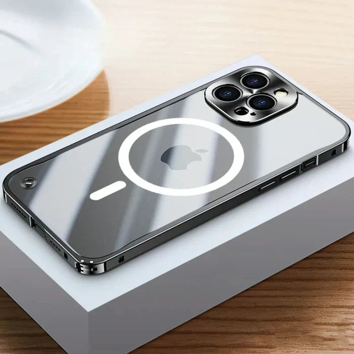 MagSafe Case for iPhone 15 - SteelGuard-Black-iPhone 15 Pro Max-Nora Luxe