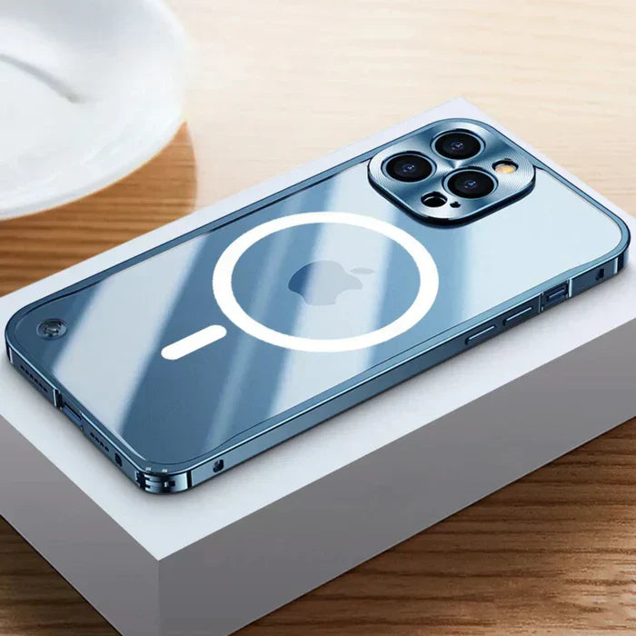 MagSafe Case for iPhone 15 - SteelGuard-Blue-iPhone 15 Pro Max-Nora Luxe