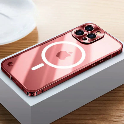 MagSafe Case for iPhone 15 - SteelGuard-Red-iPhone 15 Pro Max-Nora Luxe