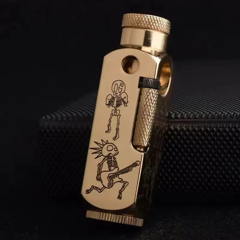 Vintage Metal Kerosene Lighter Antique Style