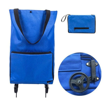 Collapsible Grocery Cart Bag with Wheels Storage