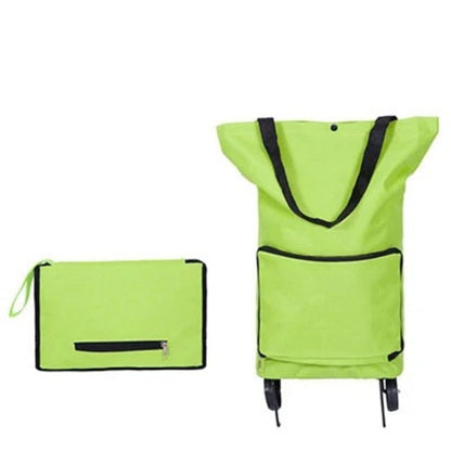 Collapsible Grocery Cart Bag with Wheels Storage