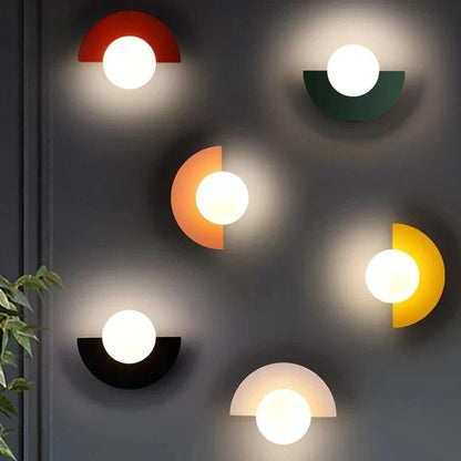 Contemporary LED Semi Circle Wall Lamp
