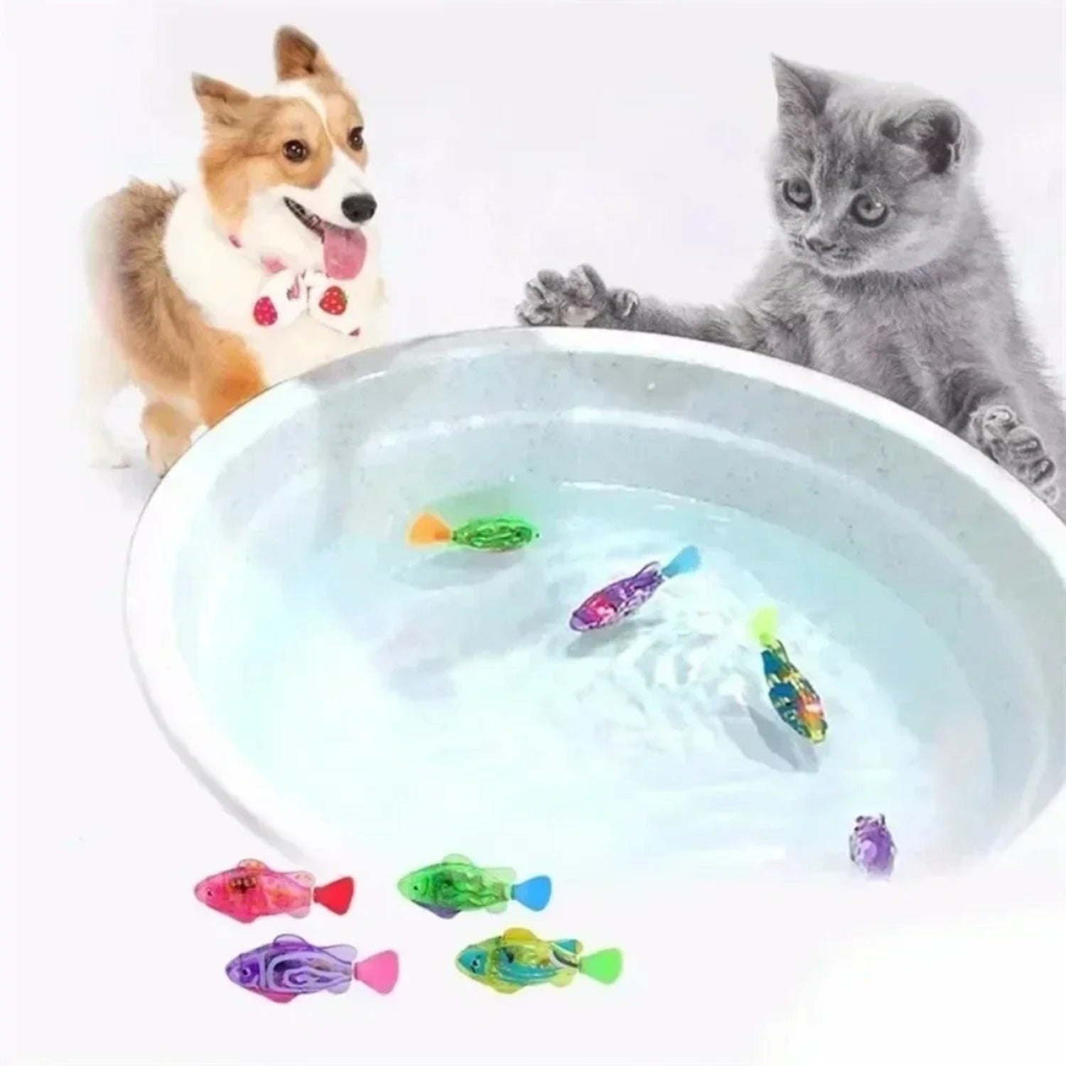 Colorful LED Water Swimming Fish Toy - Pexav