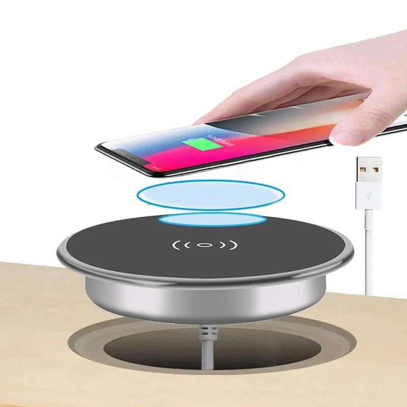Compact Fast Wireless Charging Pad For Office Desk - Pexav