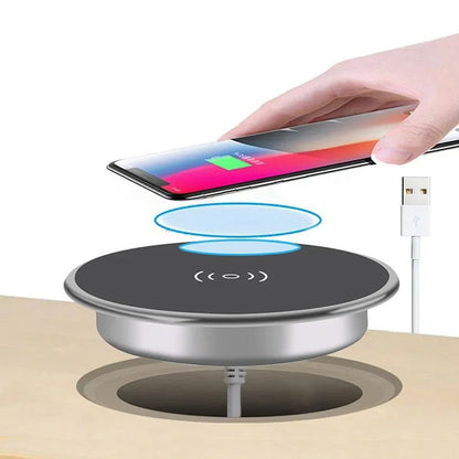 Compact Fast Wireless Charging Pad For Office Desk - Pexav