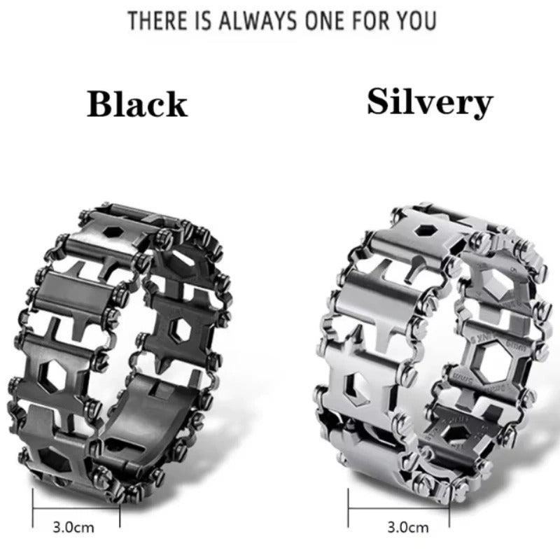 Ultimate 29-in-1 Survival Steel Wristband