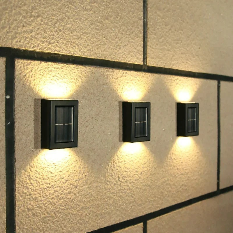 Bright Outdoor Solar Powered Wall Lights