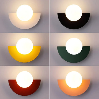 Contemporary LED Semi Circle Wall Lamp