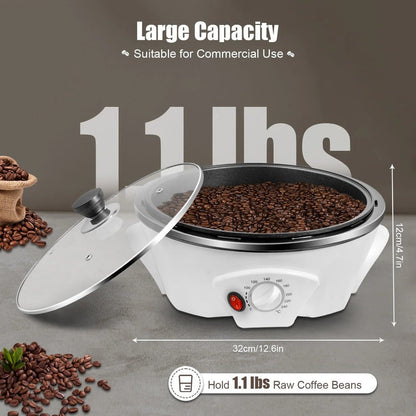 Compact Coffee Bean Roaster with Variable Heat Settings