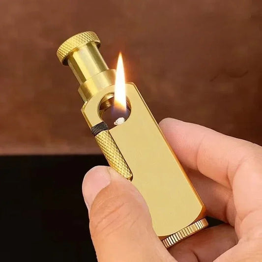Vintage Metal Kerosene Lighter Antique Style - Pexav