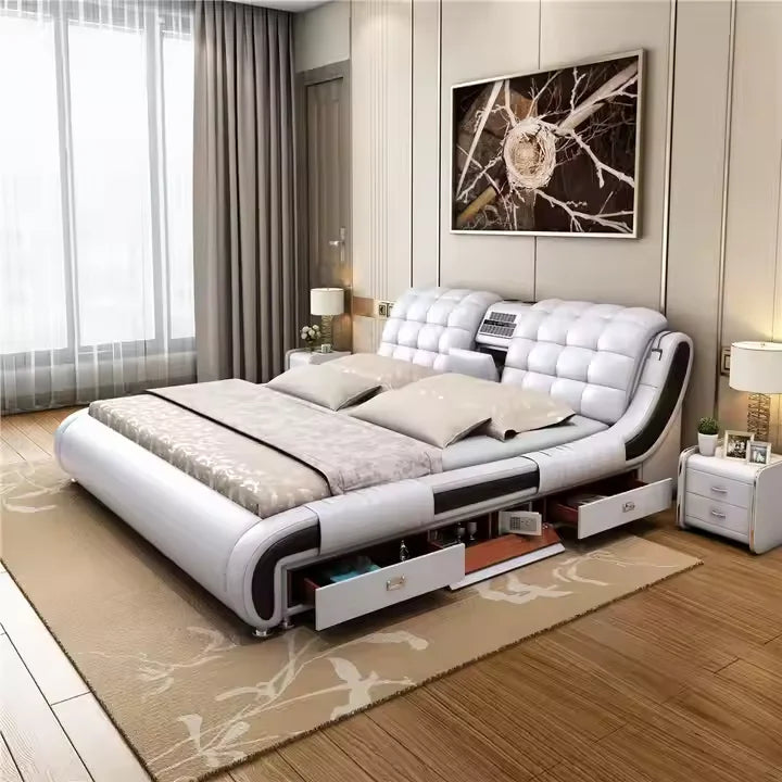 Relaxing Heated Massage Memory Foam Bed