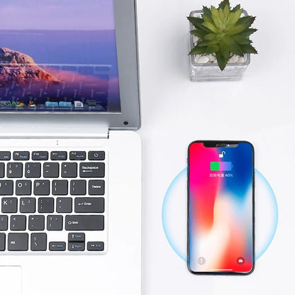 Compact Fast Wireless Charging Pad For Office Desk