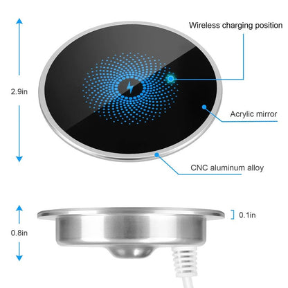 Compact Fast Wireless Charging Pad For Office Desk