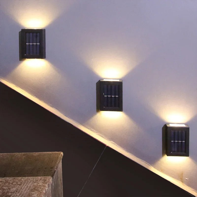 Bright Outdoor Solar Powered Wall Lights
