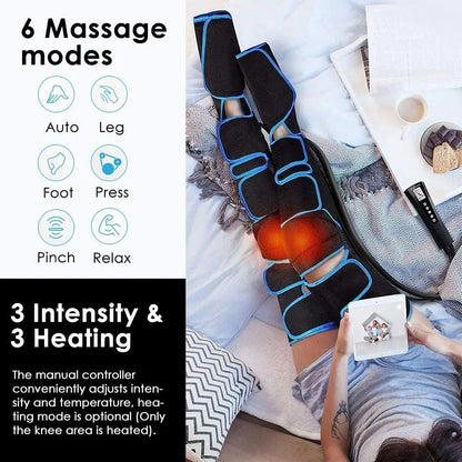 Comfortable Leg Massager with Adjustable Air Compression