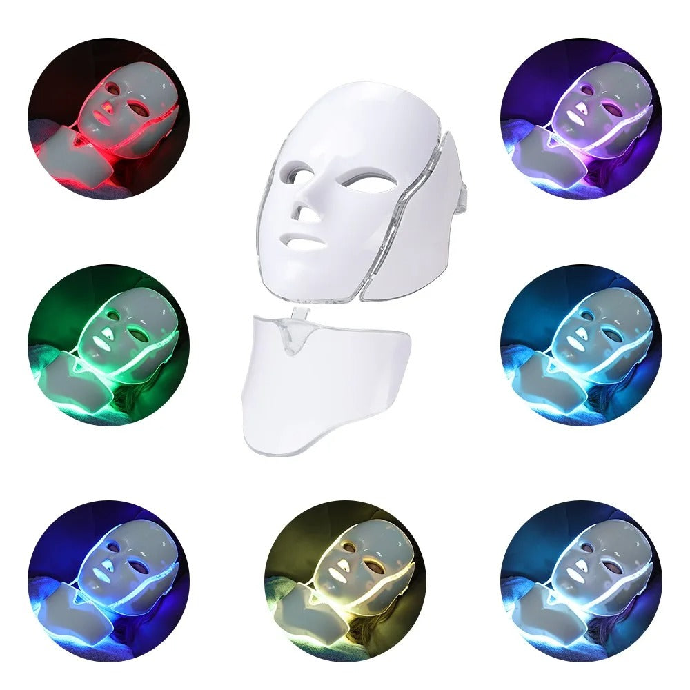 Colorful LED Face Mask for Skin Renewal