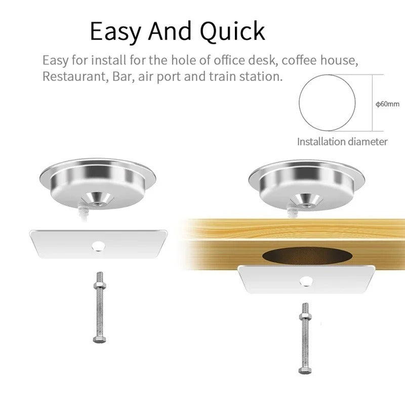 Compact Fast Wireless Charging Pad For Office Desk