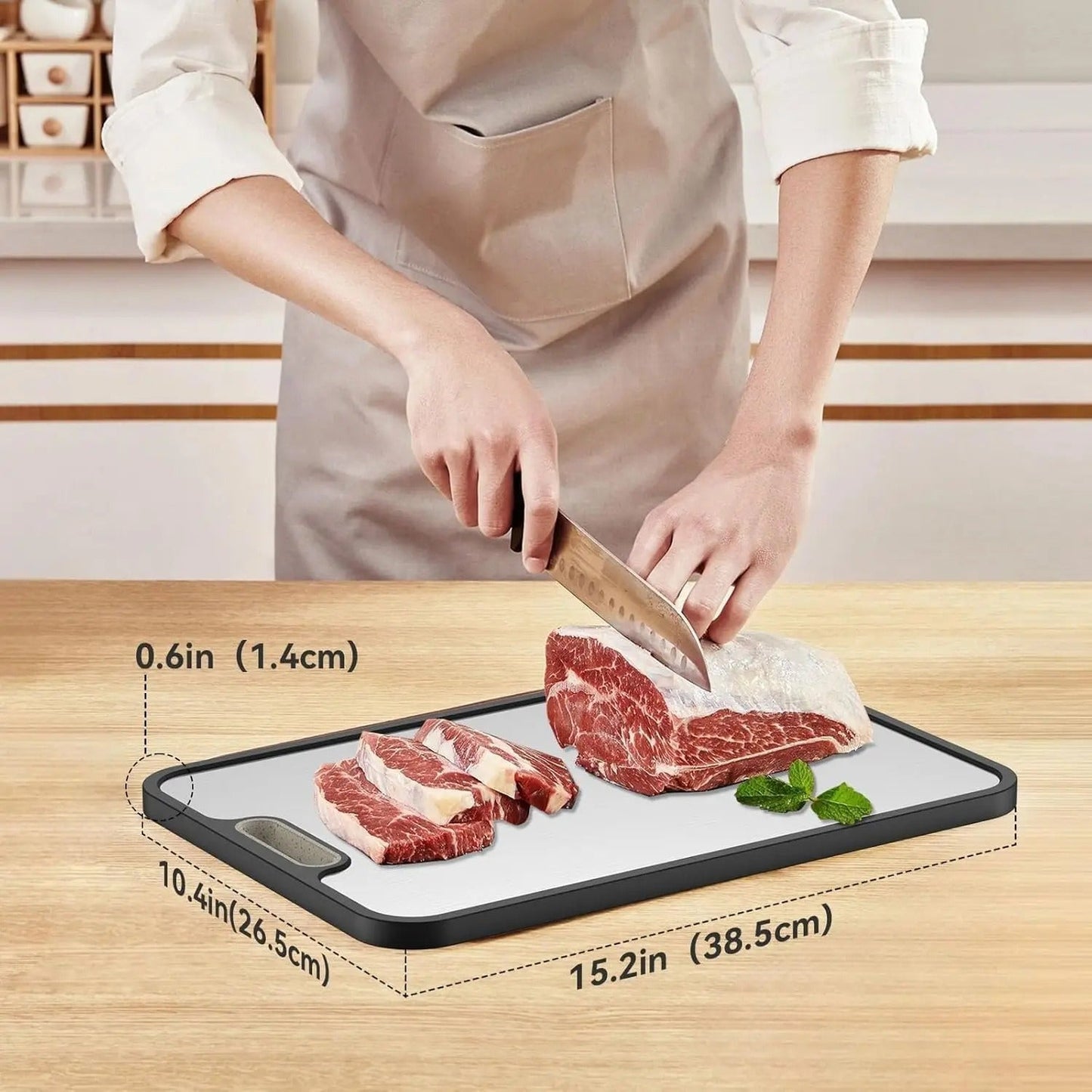 Durable Kitchen Cutting Board with Easy Clean Surface