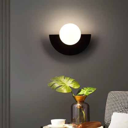 Contemporary LED Semi Circle Wall Lamp