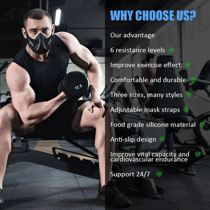 Breathing Performance Workout Mask for Athletes