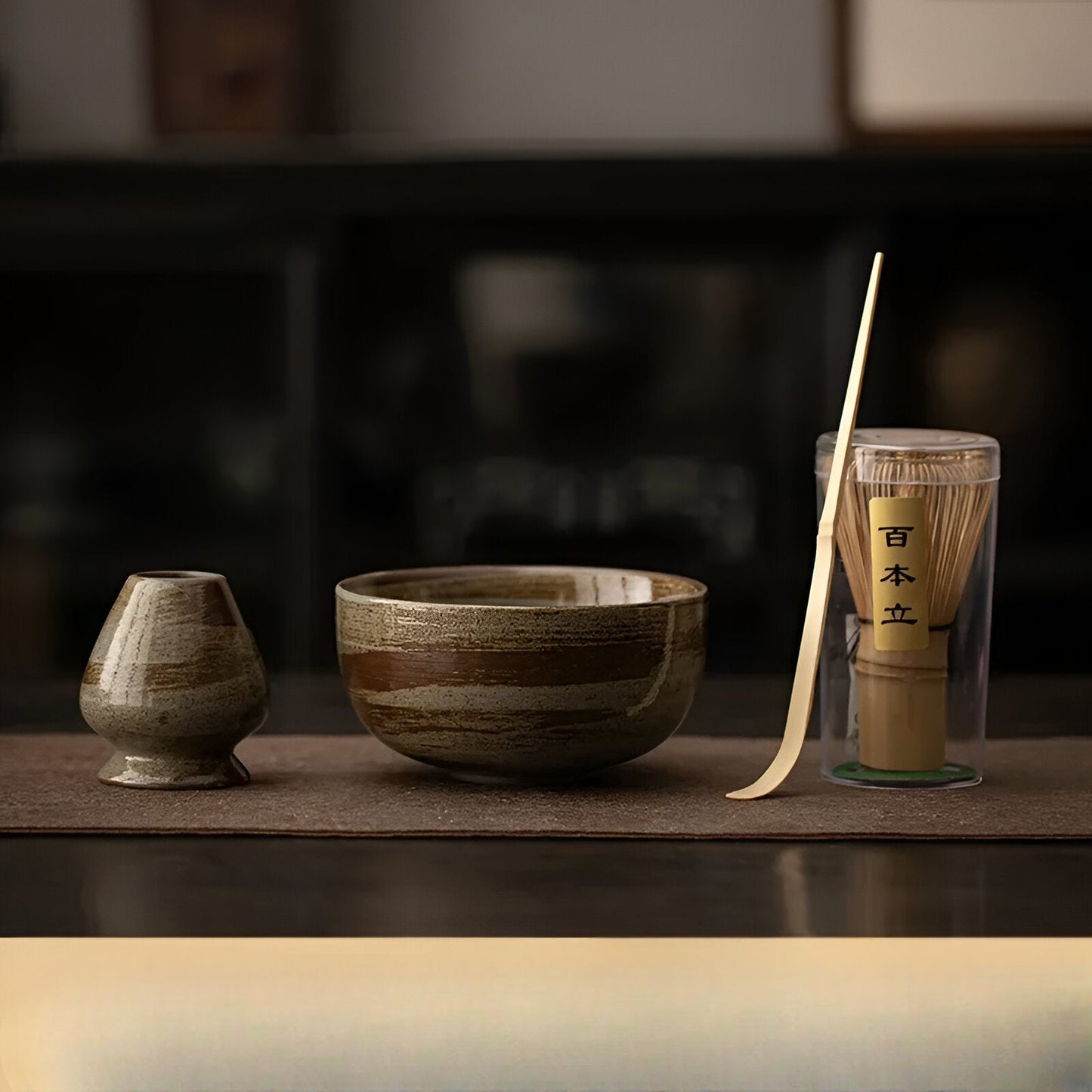 Traditional Green Tea Ceramic Set 4 Piece - Pexav