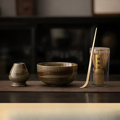 Traditional Green Tea Ceramic Set 4 Piece - Pexav