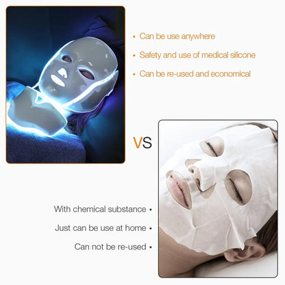 Colorful LED Face Mask for Skin Renewal
